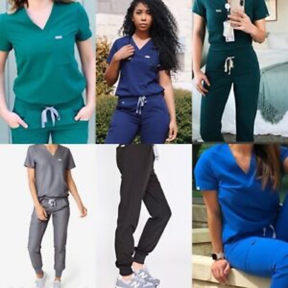 ISO Large Grey colored Figs Scrub Sets